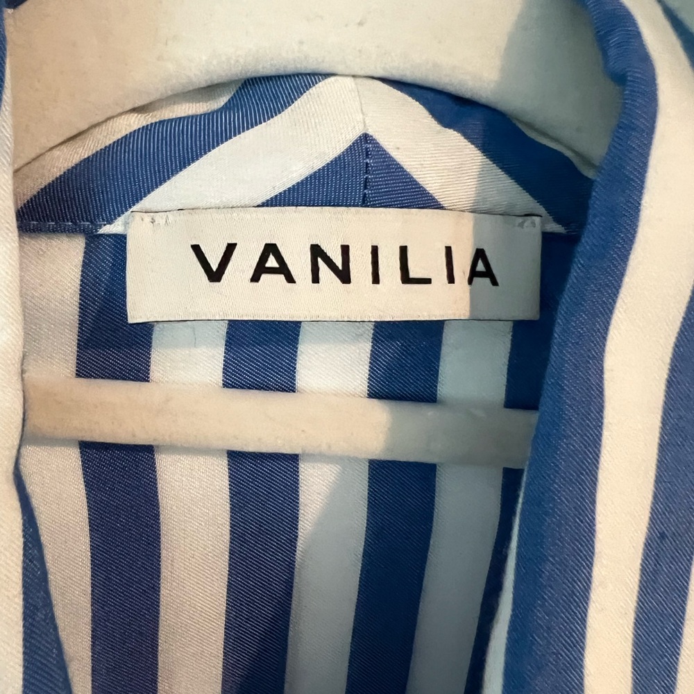 Vanilia Blue and White Striped Shirt